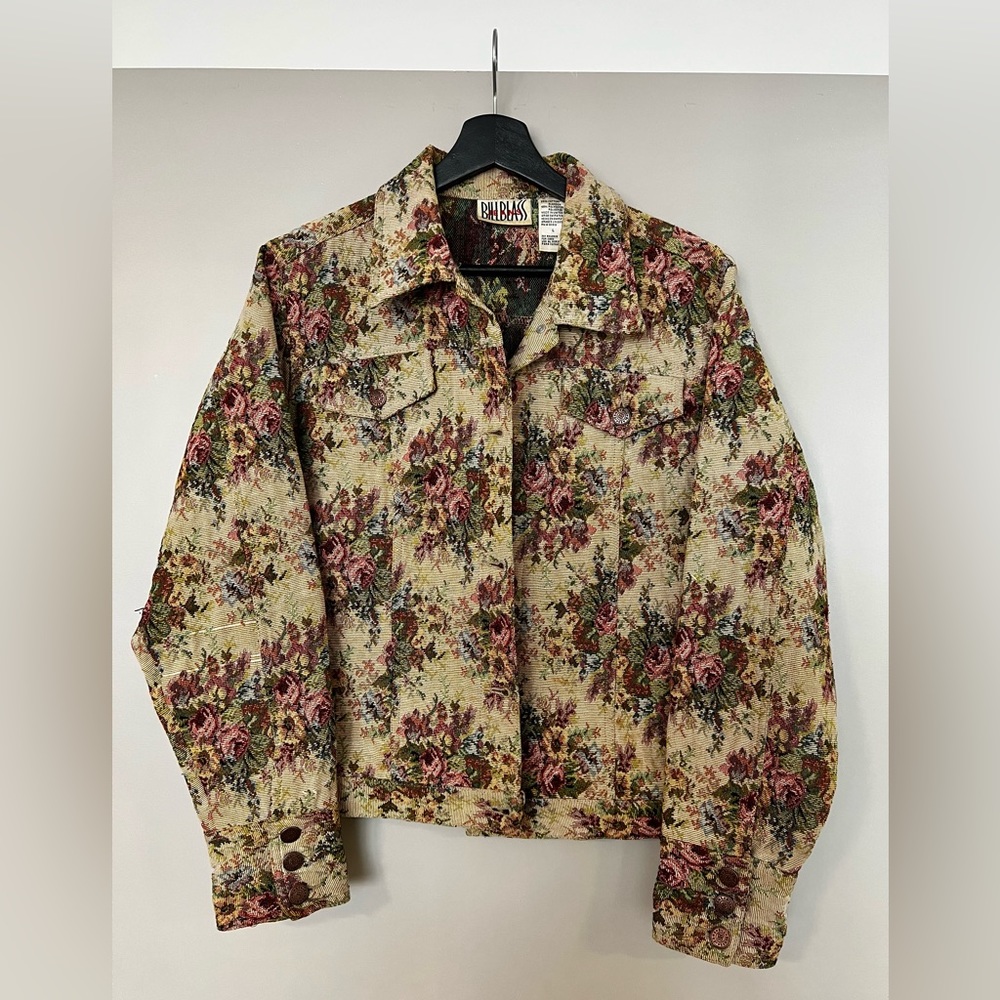 Vintage Bill Blass Floral Carpet Bag Jacket